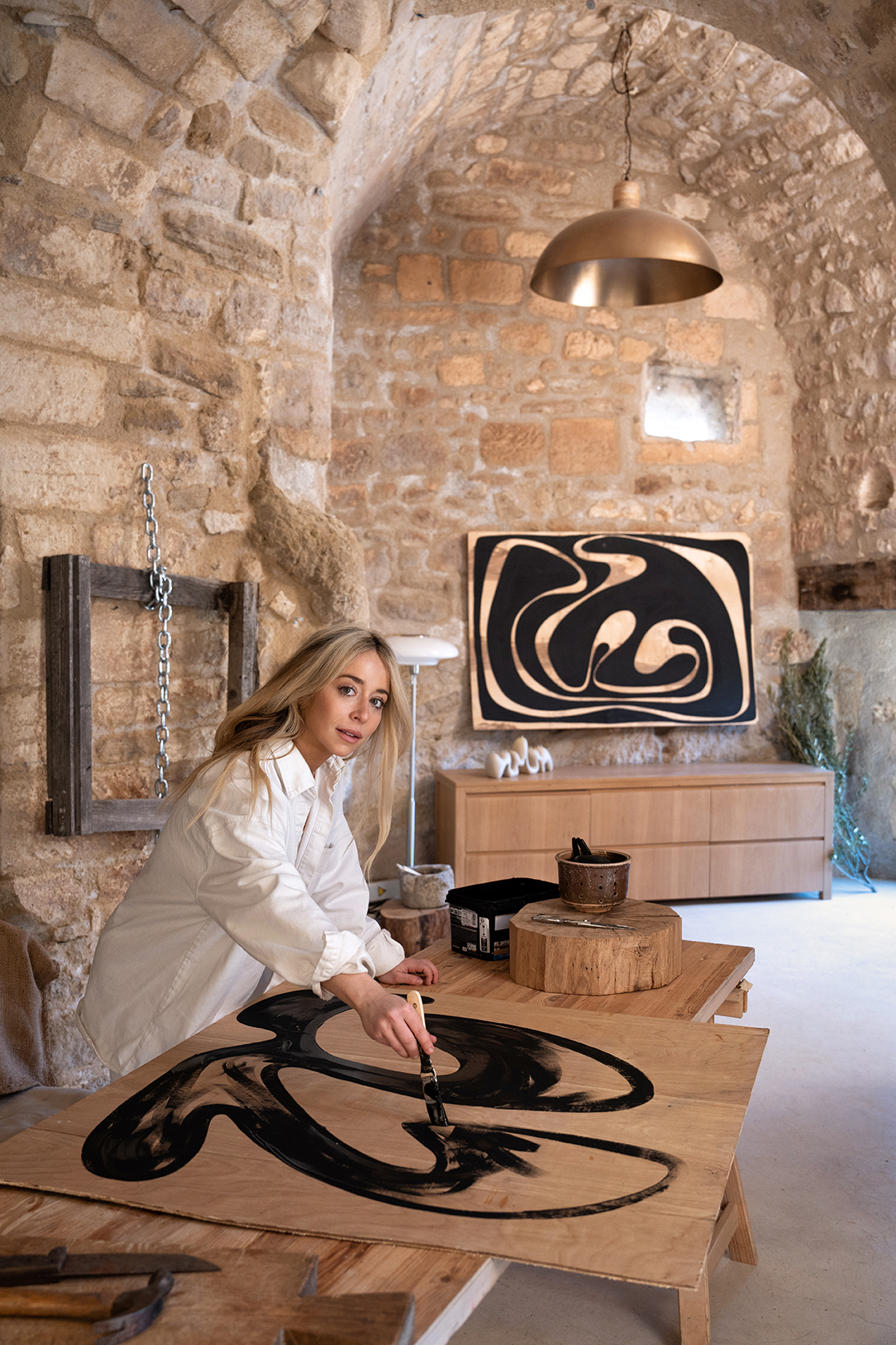 SCAD alum Hannah Polski in her atelier