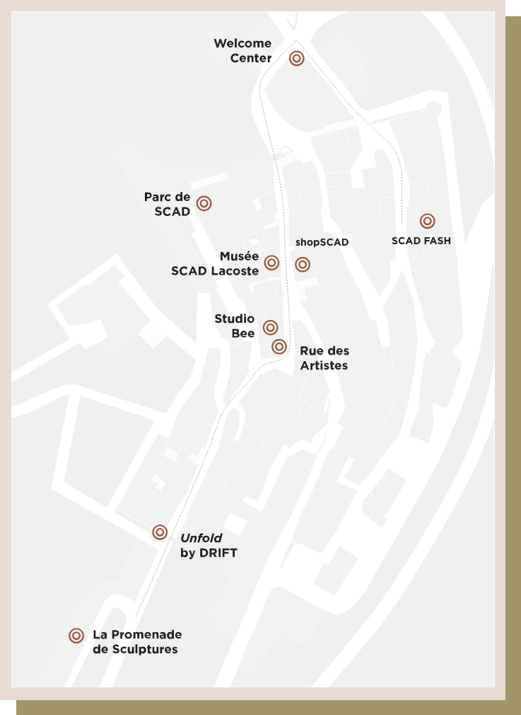 Map of SCAD Lacoste