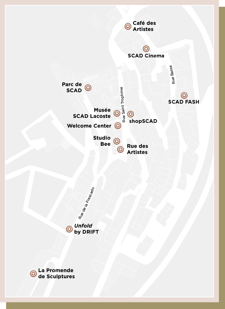 Map of SCAD Lacoste